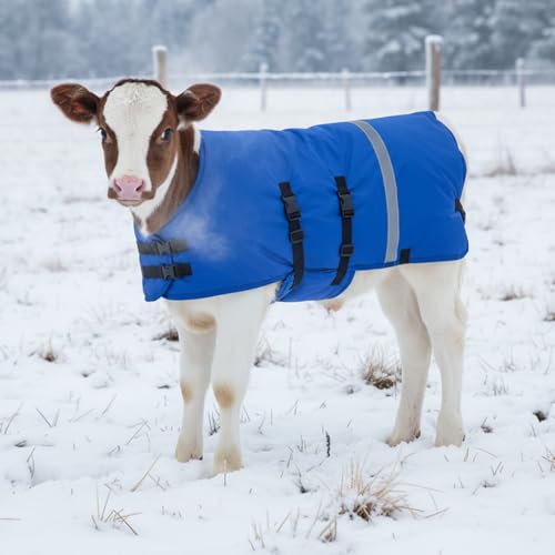 Manta de cabra impermeable y abrigo termico para becerros y corderos 2