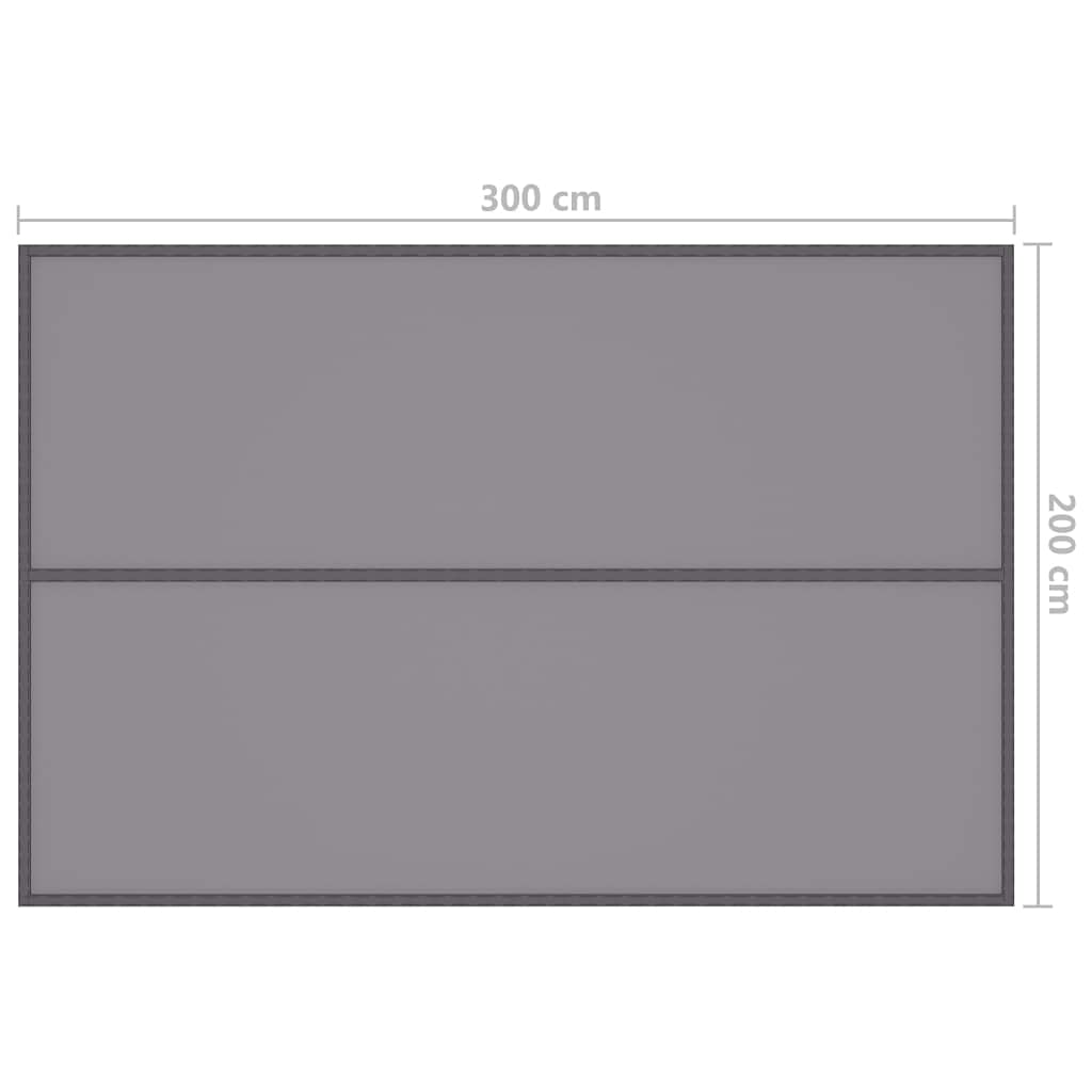 Outdoor-Tarp 3x2 m Grau -Vielseitige Campingplane aus 180T Polyester - Leichtes Sonnensegel für Rucksackreisen, Zelten und Hängematten - Inklusive Heringe und Seile