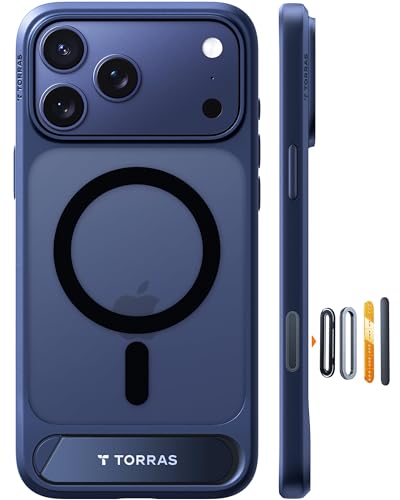 Coque iPhone 17 Pro incassable TORRAS bleu marine résout le risque de casse écran