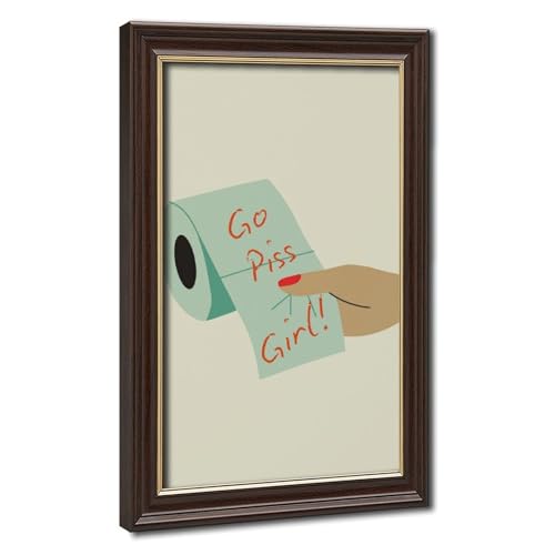 Toile pour salle de bain Go Pee Girl humour salon et chambre