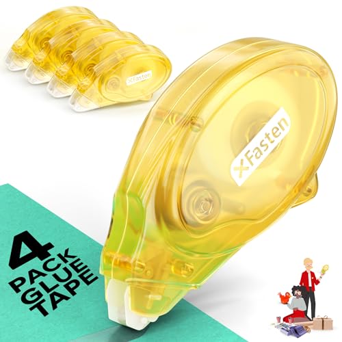 XFasten Double Sided Tape Roller (4-Pack)