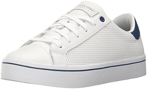 Skechers Tenis Hi-Lite-Perf-ection para Mujer, Blanco/Azul Marino, 29.0 cm