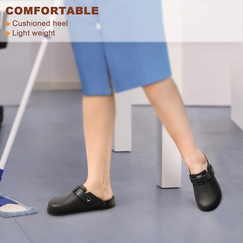 Image of KEMISANT Women Clogs,Comfortable Mules Sandals Slippers Nurse Garden Shoes Unisex for Men Cushioned Support