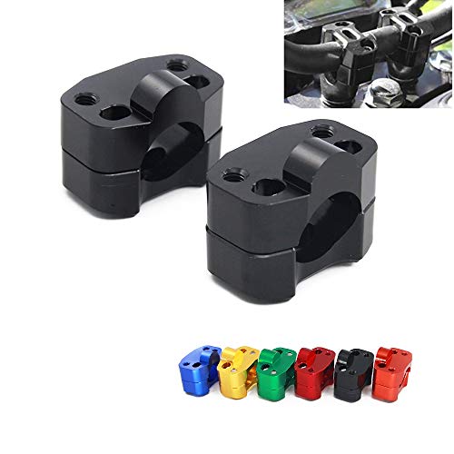 Adaptateur fixation guidon fat risers CNC aluminium moto cross KTM EXC et Suzuki RMZ