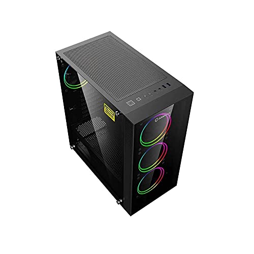 GAMEMAX Gabinete Gamer Draco XD 3663-BK 3 FANS C/ Anel Duplo ARGB GMX-12DBB Preto