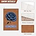 Leather Notebook for Men Women Vintage Micronesia Micronesian Flag Rose Flower Notepad Lined 100 Pages A5 Ruled Sketchbook Journal for Drawing Writing Note Taking Travel Diary for Business Work