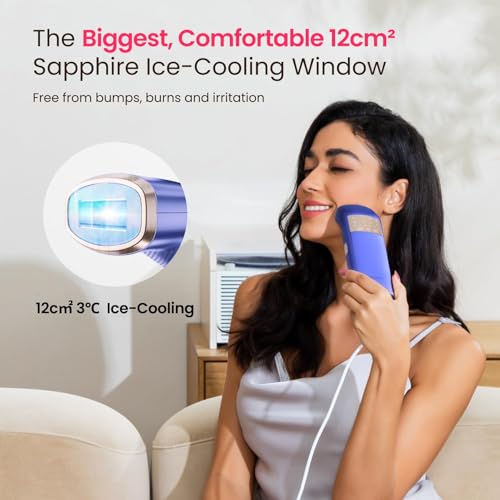 2025 New Laser Hair Removal Device, 25J Triple Pulse Permanent Ipl Hair Removal Device For Ingrown & Coarse Hair, 37°F Painless Sapphire Ice Cooling Hair Removal For Legs, Facial, Armpits, Bikini - 5