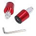 Produktbild Lenkerenden Lenkergewichte rot für Motorrad Roller Quad ATV 2x81g Aluminium