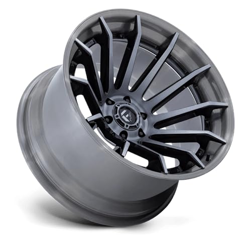 FUEL OFF-ROAD FC403 BURN 20X10, 5X5.0, 4.79, -18mm GLOSS BLACK WITH BRUSHED GRAY TINT FACE & LIP - FC403BT20105018N