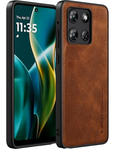 X-level for Motorola Moto G Stylus 5G 2025 Case,Premium PU Leather Thin Slim Case Soft Bumper Shockproof Protective Phone Cover for Moto G Stylus 5G 2025 Brown