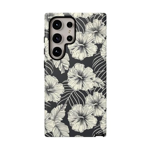 Coque Samsung S24 Ultra floral monochrome pour un style chic au bureau