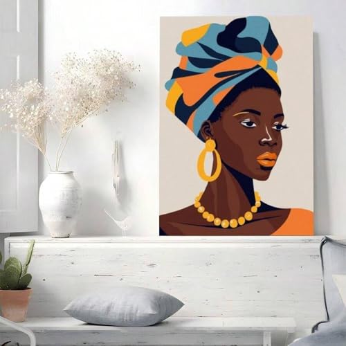 Art mural africain grand format 60x80cm sans cadre