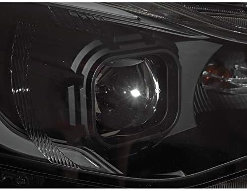 LED Tube Projector Headlights Headlamp Lamp Black/Smoke For 2012-2015 Subaru Impreza / 2013-2016 Crosstrek