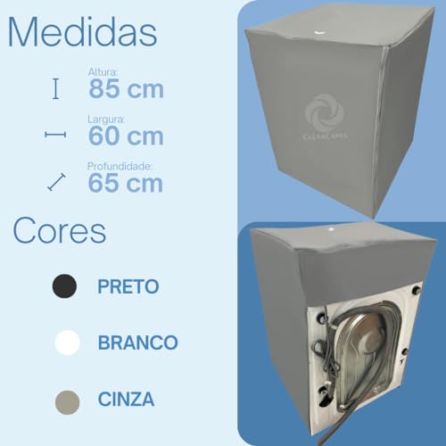 CAPA PARA LAVADORA ELECTROLUX 11KG LFE11 IMPERMEÁVEL (CINZA) #2