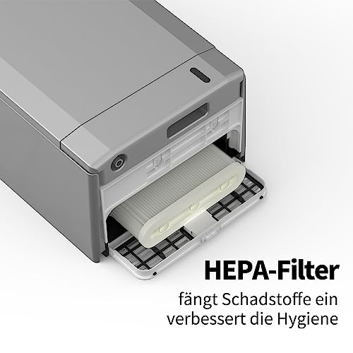 AIKE Swift Professioneller Händetrockner mit HEPA-Filter, Geometrisches Design, 90M/S Luftstrom, Für stark frequentierte Badezimmer, 1850W 220V (Silber)