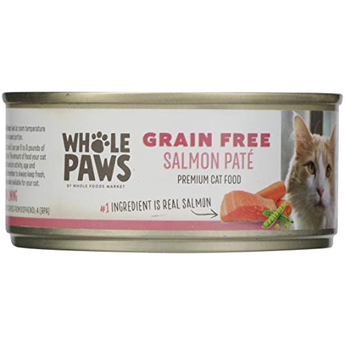 Whole Paws Grain-Free Wet Cat Food Salmon Pat Loaf Recipe 5.5 Ounce