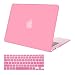 MOSISO Plastic Hard Shell Case & Keyboard Cover Skin Only Compatible with MacBook Air 11 Inch (Models: A1370 & A1465), Pink