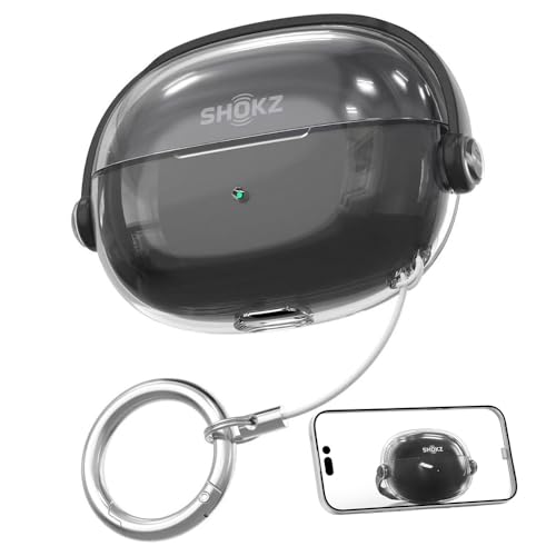 Shokz OpenDots ONE�p�̃P�[�X �J�o�[ ���b�N�@�\ ���������� �N���A�P�[�X TPU �y�� LED���C�g���� �ی�J�o�[ OpenDots ONE���C�����X�C���z���ی�P�[�X �J���r�i/�X�^���h�@�\�t�� (�N���A�u���b�N)