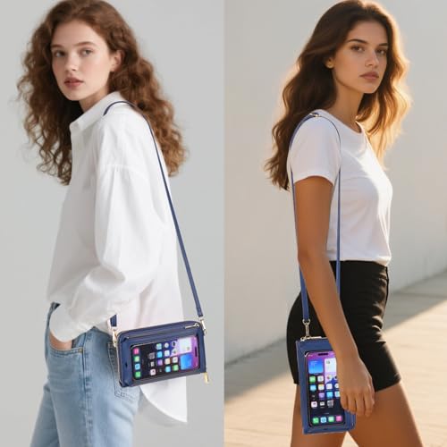 Image of GOIACII Phone Purse Crossbody Bags for Women Small Travel Wallet Touch Screen RFID Blocking