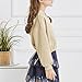 GBTBYS Girls Crop Tops Hoodies Long Sleeve Cute Shirring Design Fashion Pullover Sweatshirts Beige 13-14 Years