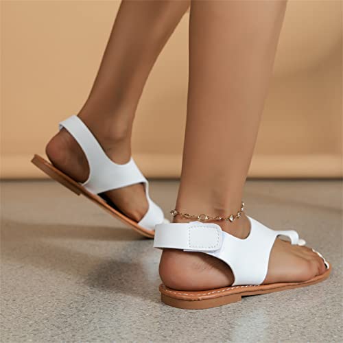 Sandales correction d'oignons en cuir blanc pour marcher sans douleur l'été - 6