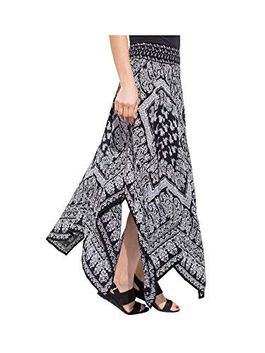 Bila Womens Boho Handkerchief Long Skirt2