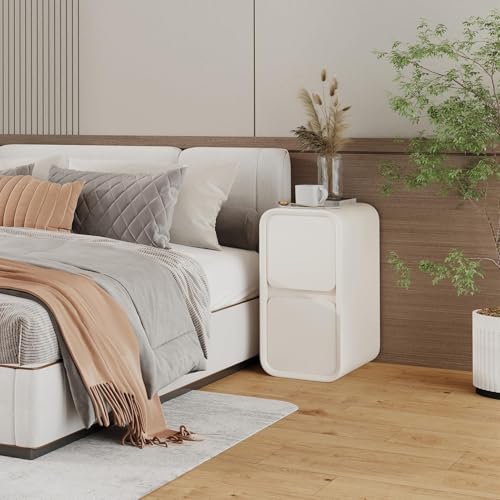 Table de chevet compacte 25 cm grise | Petite table d'appoint de chambre