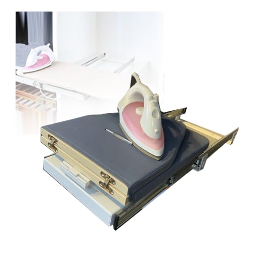 Retractable Ironing Board,Pull-out Ironing Board,Retractable Folding Ironing Board Installed in Closet, for Wardrobe Cloakroom (No Ironing Machine Included)(Color 1)