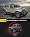 KYX Running Boards Fit for 2007-2018 Jeep Wrangler JK 4 Door(Not for 2018 JL), 6 inches 2-Stair Car Door Side Steps Nerf Bars Step Bars Side Bars Truck Boards Step Rails