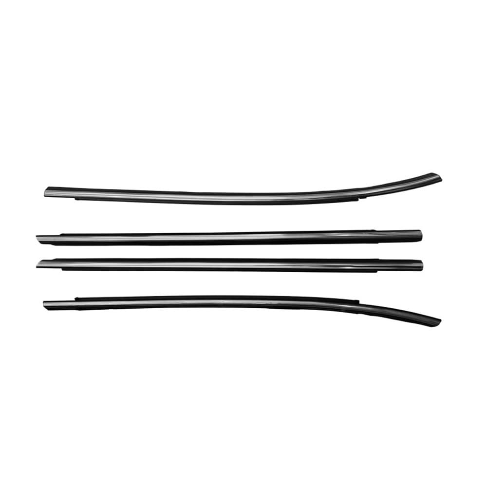 Sealing Strip 4Pcs/Set Window Glass Rubber Weatherstrip Seal Strip Moulding Trim for Hyundai for IX35 2010-2015 82210-2S000(Chrome and Black)