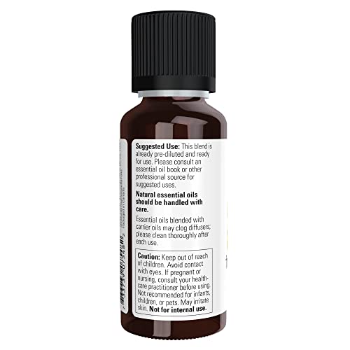 Now Essential Oils, Frankincense Oil Blend, 20% Blend Of Pure Frankincense Oil In Pure Jojoba Oil, Centering Aromatherapy Scent, Steam Distilled, Vegan, Child Resistant Cap, 1-Ounce #TOP2