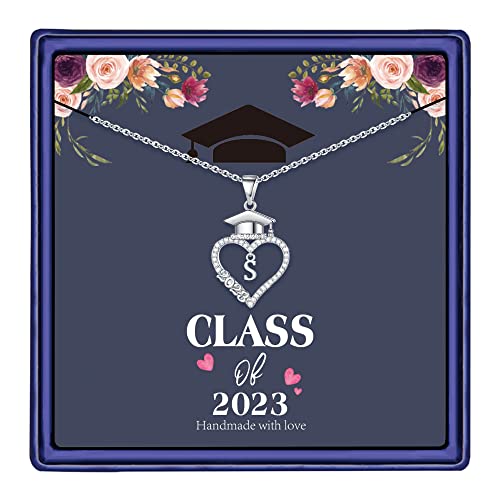 M MOOHAM 14K White Gold Plated Graduation Cap Necklace #TOP5