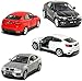 Set of 4: 5" BMW X6 SUV 1:38 Scale (Black/Red/Silver/White)