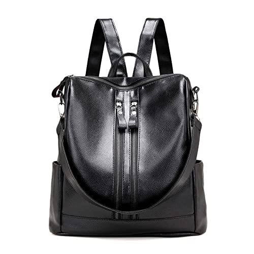 Mochila para mujer – Bolso de hombro grande de poliuretano con correa desmontable, ideal para viajes, universidad y escuela miniatura 1