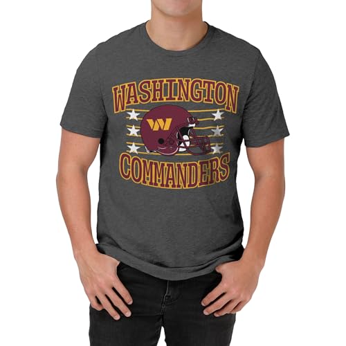 FOCO Washington Commanders NFL Mens Gridiron Glory T-Shirt - Dark Heather Grey - L