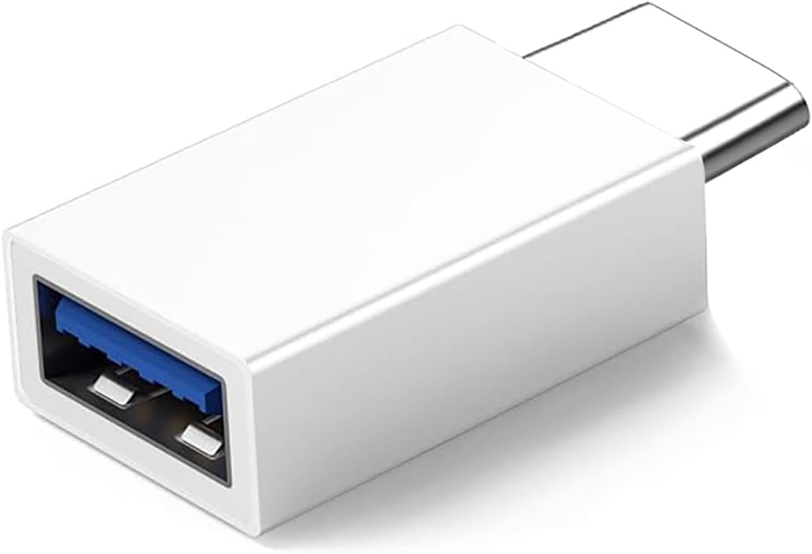 Apple USB-C to USB Camera Adapter for iPhone 17/16/15, MFi Certified USB 3.2 10Gbps OTG Converter for MacBook Air Pro/iMac iPad to USB Flash Drive, SSD Hard Drive, Keyboard, Mouse (White, 1 Pack)