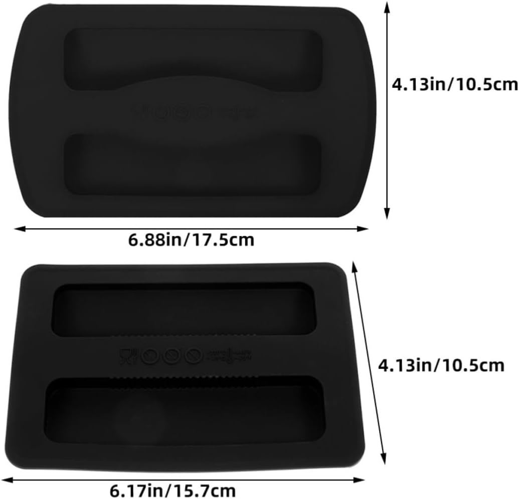 2pcs Silicone Toaster Cover Lid for Bread Machines, Black Dustproof