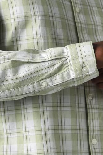 Image of Van Heusen Casual Checkered Shirt for Men| Premium Cotton| Full Sleeves| Regular Fit |Breathable Fabric