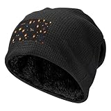 Chapeau de buffet imprimé lucioles avec doublure en polaire noire : un indispensable pour l'hiver Ce bonnet tricoté retient non seulement la chaleur de la tête et protège contre les basses températures extérieures, mais son design élégant brise également la monotonie hivernale, mélangeant parfaitement chaleur et style pour un maximum de praticité pour un usage quotidien.