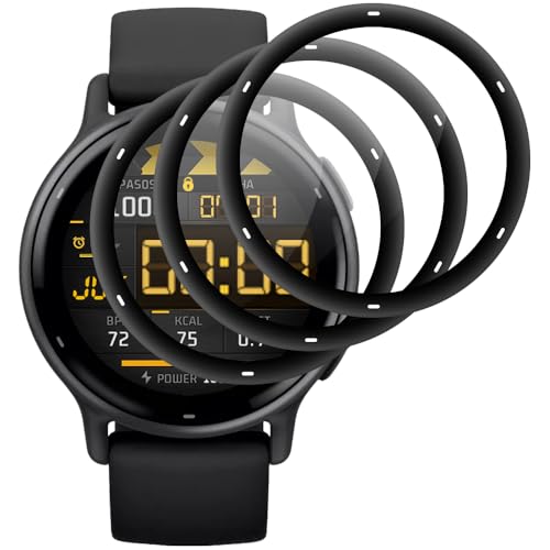 Beukei Protector de Pantalla Compatible con Garmin Vivoactive 5, 3 Piezas Vidrio[Dureza 9H][Antihuellas][Antiarañazos][Ultra Claro] Pantalla Movil
