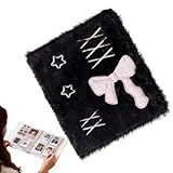 Soft plush exterior adds a stylish and tactile feel while protecting the contents, offering a and durable way to organize and carry stickers, pictures, craft items, and important papers for home or school use