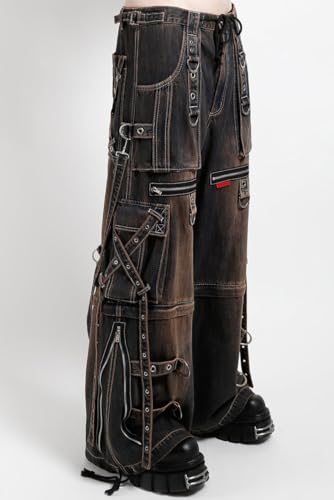 Dirty X-Strap Pants [Dirty WASH Blue Denim]4