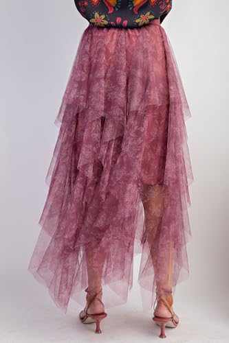 Floral Mesh Maxi Skirt2