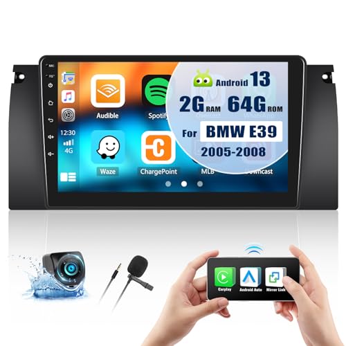 [2GB+64GB] Android 13 Autoradio für BMW 5 E39 E53 M5 X5 (1996-2007) mit Carplay
