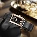 SHENGKE Minimalist Watch (Love Me Tender Love Me Home) Casual Fashion Wrist Watch Deco Square Black