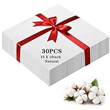 30 Stück Baumwollstoff Stickstoff Quadrate(25 X 25 Cm) Baumwolle Kreuzstich Stoff Weiß Vorgeschnittener Kreuzstich Stoff Quadrat Embroidery Fabric Für Diy Nähen Basteln Halloween Weihnachten