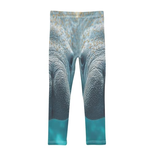 Lovely Manatee Ocean Girls Casual Leggings for Kids Printed Long Pant Bottoms Stretch and Soft2