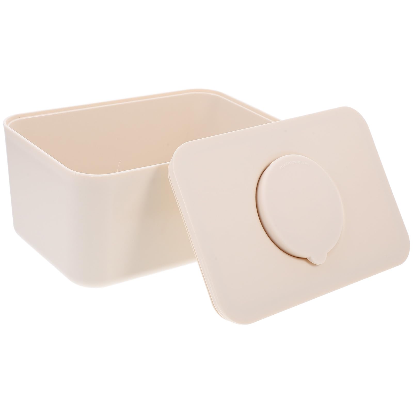 Boîte à lingettes en silicone beige de qualité supérieure avec couvercle hermétique design