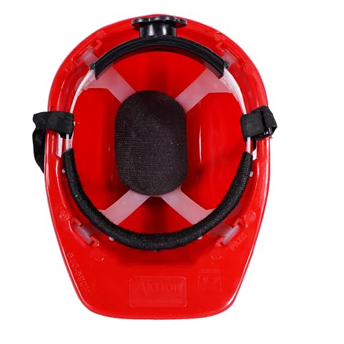 Image of Aktion AK H02 WHT Safety Helmets Rachet Type, Color: Red, Pack of 35, IS 2925:1984