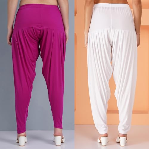 Image of Buy That Trendz Patiala Salwar for Women Relaxed Fit Viscose Patiyala Salwar Harem Bottom Pants